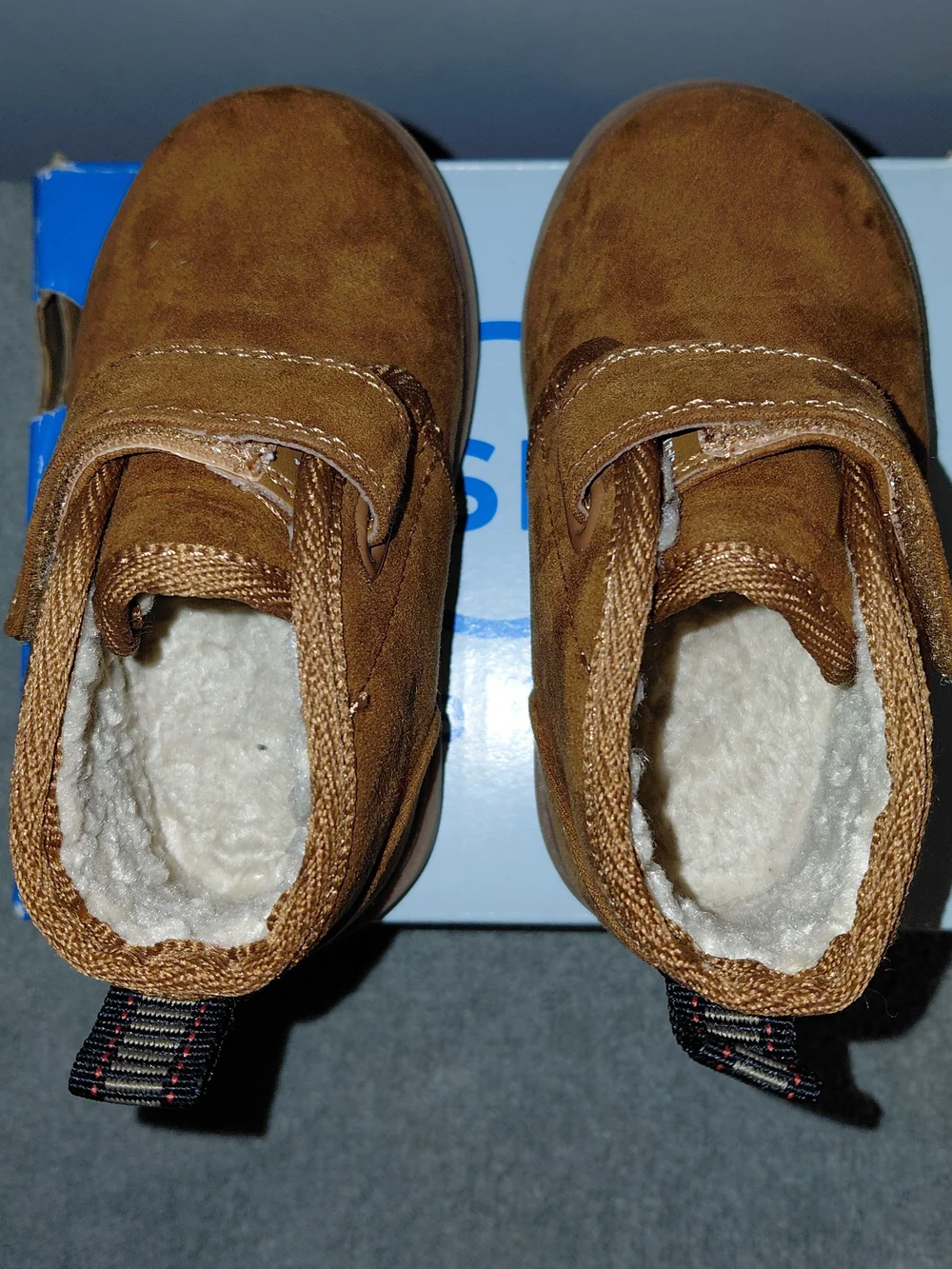 Cat & Jack Brown Suede-Look Kids Boots with Plush Lining